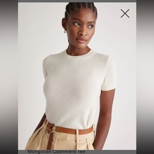 Quince Mongolian Cashmere Tee, NWOT, S